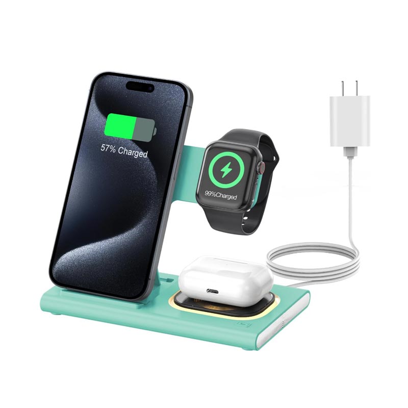 15 W-os összecsukható 3 az 1-ben vezeték nélküli töltő: új lehetőség a globális vezeték nélküli töltési piacon